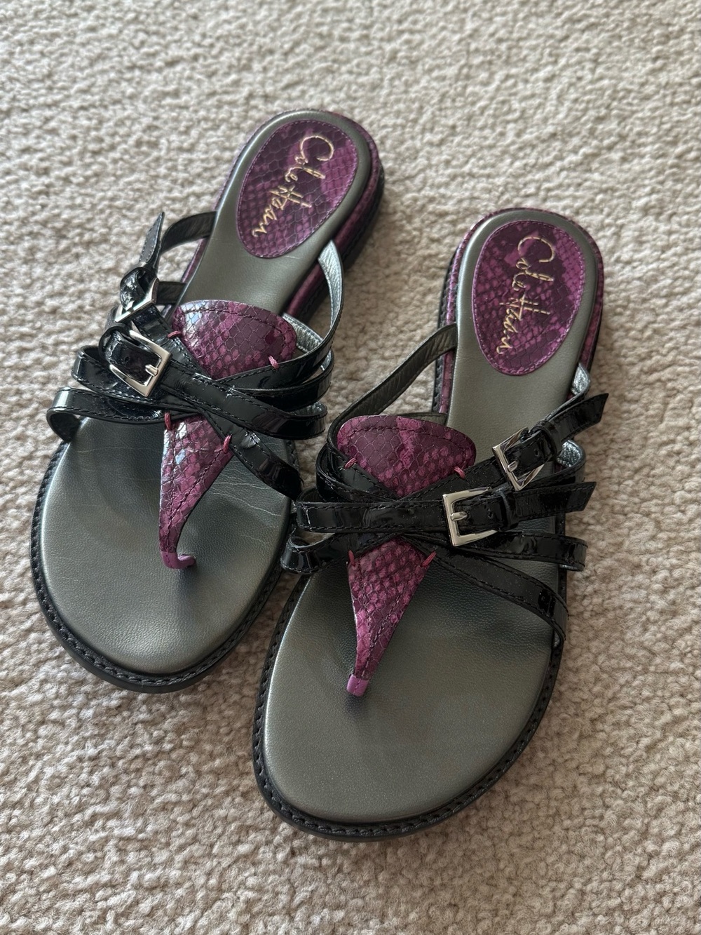 Cole Haan Nike Air Black Strappy Sandals